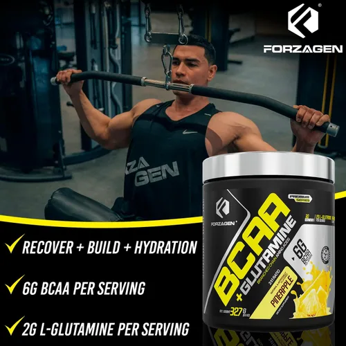 Miniatura 7 de Forzagen BCAAS Aminoácidos en polvo con glutamina BCAA en polvo, suplementos de aminoácidos de cadena ramificada, BCAA Lean Energy Pre Entrenamiento
