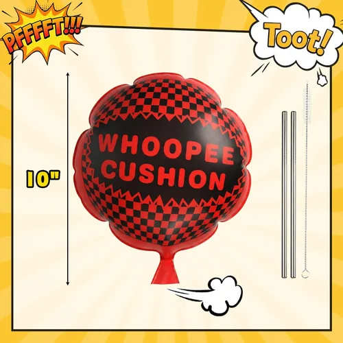 Miniatura 8 de POPLAY Cojín Whoopee, juguetes de broma de 10 pulgadas para regalos de fiesta novedosos para niños y adultos, almohada para pedos