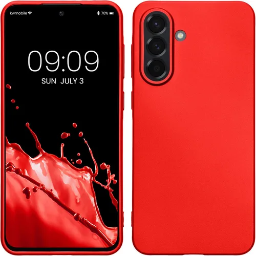 Miniatura 160 de kwmobile Funda compatible con Samsung Galaxy A23 4G / 5G - Funda de silicona TPU metálica suave y delgada - Rojo oscuro metálico