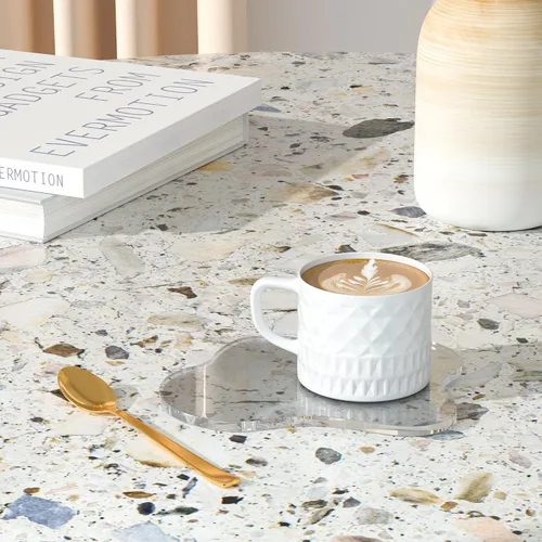 Miniatura 5 de Posavasos Decorativos de Acrílico, Posavasos Irregulares para Bar y Bebidas, Posavasos para Taza de Café con Forma de Nube Transparente, Perfecto
