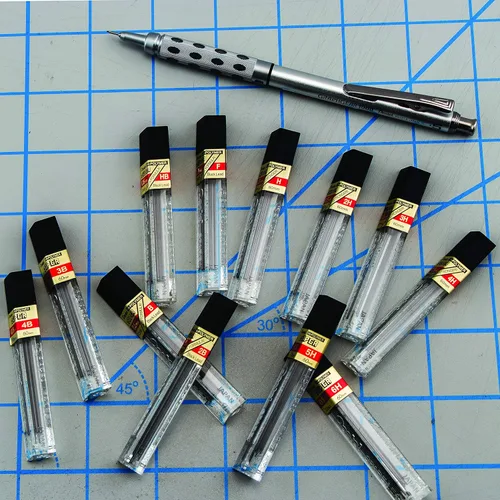 Miniatura 6 de Pentel Super Hi-Polymer - Recambio de plomo, 0.020 in, fino, 4B, 144 piezas de plomo (C505-4B)