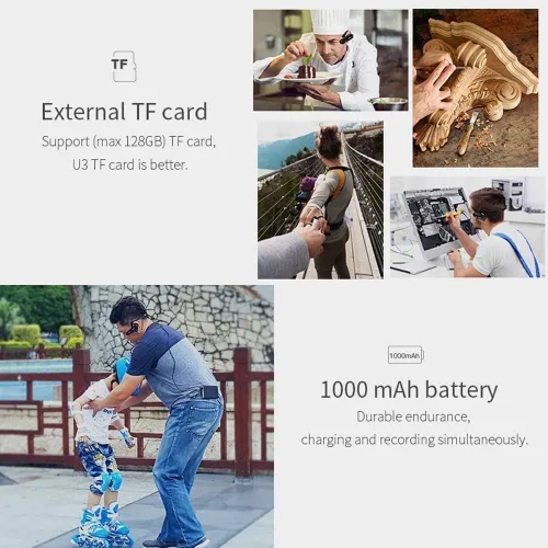 Miniatura 6 de ORDRO Videocámara 4K Cámara montada en la cabeza EP6 Cámara de video portátil FHD 1080P 60FPS Vlog grabadora de video WiFi Hands-Off Cámara Webcam