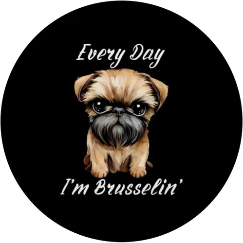 Miniatura 3 de Funny Brussels Griffon Every Day I'm Brusselin PopSockets estándar PopGrip para hombre y mujer