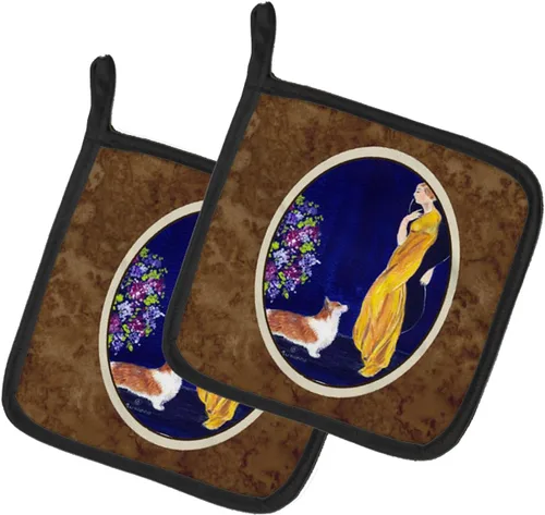 Miniatura 42 de Caroline's Treasures SS8617PTHD - Juego de soportes para ollas de cocina resistentes al calor, almohadillas calientes para horno para cocinar, Husky