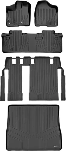 Miniatura 40 de SMARTLINER Alfombrilla de suelo para maletero de carga para todo tipo de clima, detrás de la segunda fila para Toyota Sienna 2011-2012