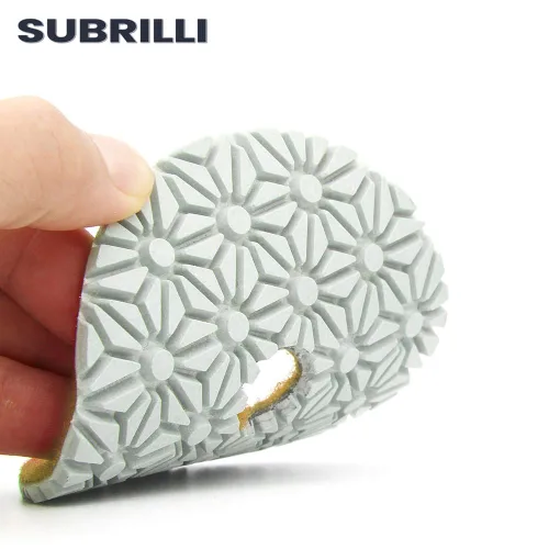 Miniatura 4 de Almohadillas de pulido de diamante de 3 pasos seco/húmedo de 4 pulgadas, 9 piezas, paso 1 para hormigón de cuarzo de mármol de granito