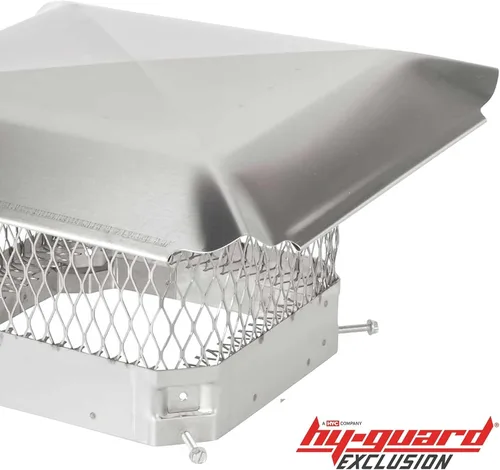 Miniatura 4 de HY-GUARD HGSS99 - Cubierta de chimenea de acero inoxidable con perno de combustión, tamaño de malla 3/4 pulgadas, se adapta al exterior de baldosas