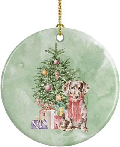 Miniatura 43 de Caroline's Treasures Bulldog, Bulldog inglés #2 y árbol de cerámica adorno colgante para árbol de Navidad, decoración colgante para el hogar