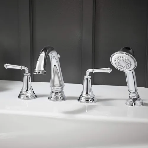 Miniatura 5 de American Standard T052901.002 Delancey Grifo de bañera romana con ducha personal, cromo pulido