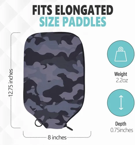 Miniatura 2 de Palms-O-Aces Pickleball Paddle Cover Canvas Padded Pickleball Paddles Sleeve with Zipper Lightweight Protective Paddle Case for Standard Paddles