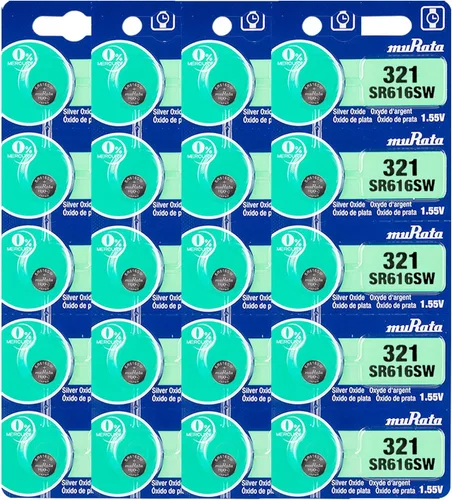 Miniatura 11 de Murata 321 Batería SR616SW 1.55V Celda de botón de reloj de óxido de plata (5 baterías)
