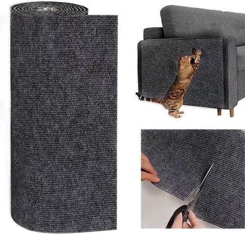 Miniatura 16 de SHENGOCASE Alfombrilla autoadhesiva recortable de 78.7 x 15.8 pulgadas, repuesto para estantes de árbol de gato, escalones de muebles de pared