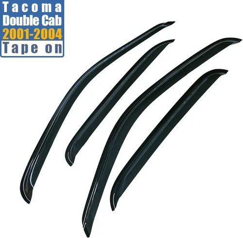 Miniatura 5 de Defectores de ventana con cinta adhesiva compatibles con Tacoma 2001-2004 - Protectores de lluvia de ventana de doble cabina