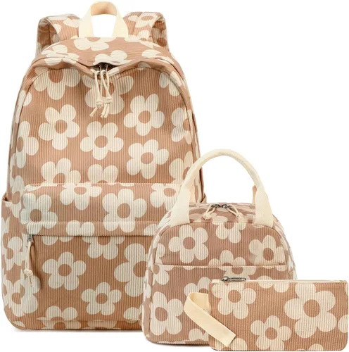 Miniatura 24 de LOIDOU Mochila para adolescentes y niñas, mochila escolar con lonchera y estuche para lápices, juego de bolsas escolares 3 en 1