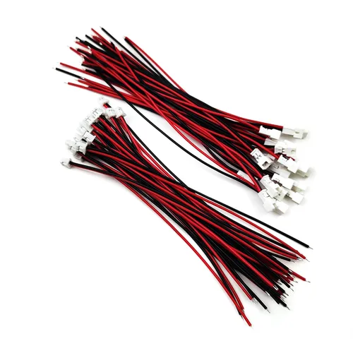 Miniatura 2 de 20 pares JST 0.049 in 2-Pin Micro Electronics Macho y Hembra Conector Plug con 3.94 pulgadas (3.9 in) UL1571-26AWG Cable Cable