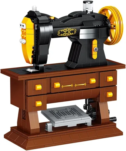 Miniatura 6 de Ulanlan Decoración del hogar, juego de construcción para adultos, kit de construcción de fonógrafo, mini bloques de construcción de bloques