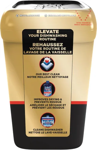 Miniatura 12 de Finish Ultimate Infinity Shine - Cápsulas para lavavajillas, detergente sin necesidad de pre-enjuague, elimina manchas quemadas, con Protector