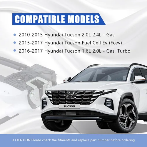 Miniatura 3 de Actuador de cerradura de puerta delantero izquierdo lado del conductor compatible con Hyundai Tucson 2010-2017 reemplazo de pestillo de puerta