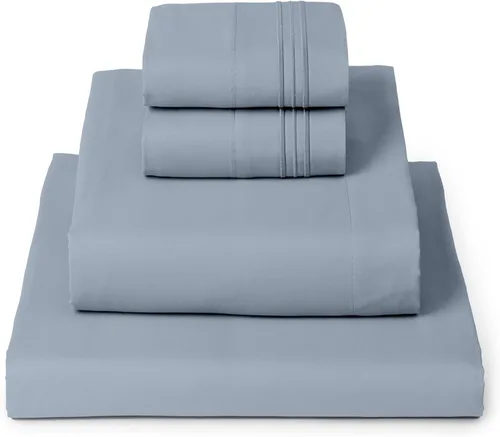 Miniatura 10 de Mellanni Juego de Sábanas Split King - Colección Icónica de 7 Piezas para Ropa de Cama, (Incluye 4 Fundas de Almohada), Bolsillo Profundo de 16 1394