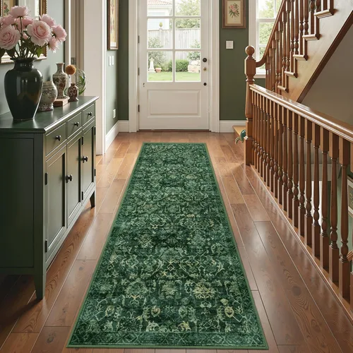 Miniatura 21 de Alfombra de área pequeña de 2 x 3 pulgadas, color beige, para entrada, baño, cocina, antideslizante, de pelo bajo, lavable, moderna alfombra bohemia