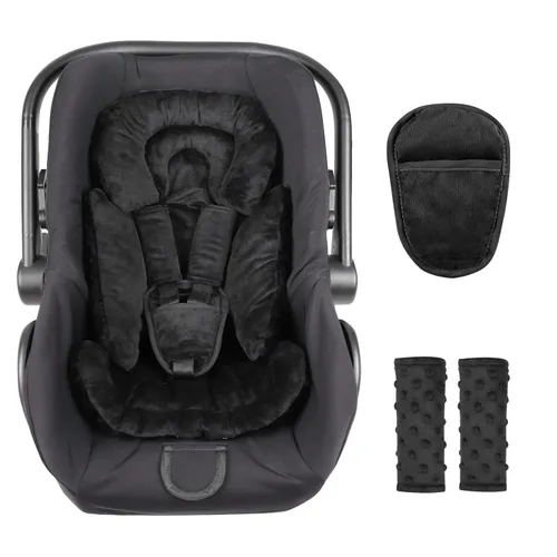 Miniatura 13 de Inserto de asiento de automóvil para niño y niña, inserto de asiento de automóvil para recién nacido 3 en 1 con almohadillas para correa, soporte