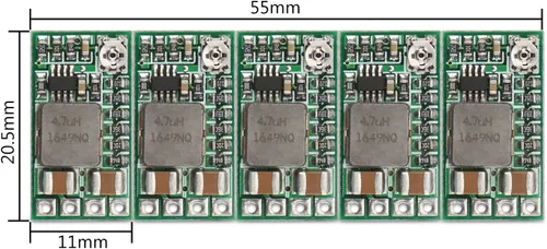Miniatura 4 de DROK Regulador de 5 V, 5 unids Mini Reductor de Voltaje DC 4.5-24V 12V 24V Paso abajo a 5V Buck Convertidor Junta 3A Voltios Transformador Reductor