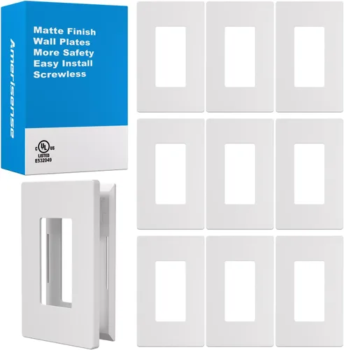 Miniatura 11 de Cubierta de tomacorriente, placa de pared decorativa sin tornillos, cubierta de enchufe de alimentación para interruptor de luz, tamaño estándar