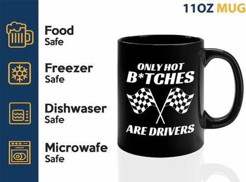 Miniatura 3 de Taza de café Racer de 11 onzas, color negro, solo conductores calientes, Fuel Speed Racer Car Guys Circuit, regalos para él, papá, hombres, novio