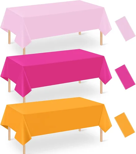 Miniatura 16 de Paquete de 12 manteles de plástico para baby shower de vaquero para mesas rectangulares, funda de mesa desechable con estampado de vaca, mantel