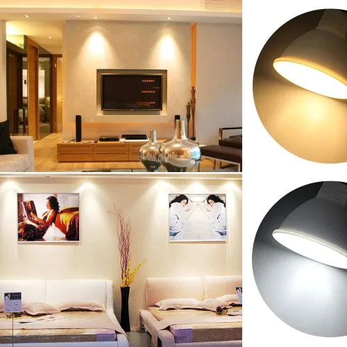Miniatura 7 de Bombillas LED GU10 LED COB Bombilla de inundación de 5.5 W, 110 V, iluminación de pista, regulable, haz de 120°, 4 paquetes (blanco frío)
