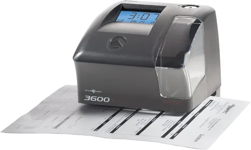Miniatura 4 de Pyramid Time Systems - Reloj de tiempo de empleado de doble función 3600SS y sello de documentos con alineación LED SmartSite y ventana Tri-View