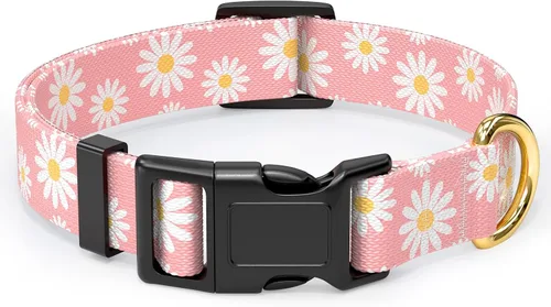 Miniatura 14 de Rnivvi Collar para perros pequeños, lindo collar floral resistente ajustable para cachorros con hebilla de liberación rápida para niño, niña