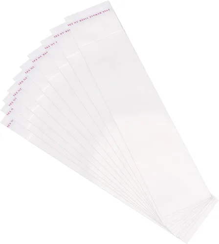 UXCELL 200 bolsas transparentes para violonchelo, 2-1/4 pulgadas x 9-3/4 pulgadas, bolsas de plástico autosellantes OPP para embalaje de galletas,