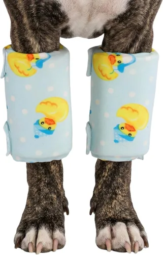 Miniatura 11 de LovinPet Rodilleras para perros, par de 2 soportes para razas medianas y grandes, almohadillas de espuma viscoelástica para cuidado