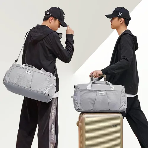 Miniatura 8 de YESYBC Bolsa de viaje de gimnasio para mujeres y hombres, bolsa de transporte para fin de semana para mujeres con compartimento para zapatos