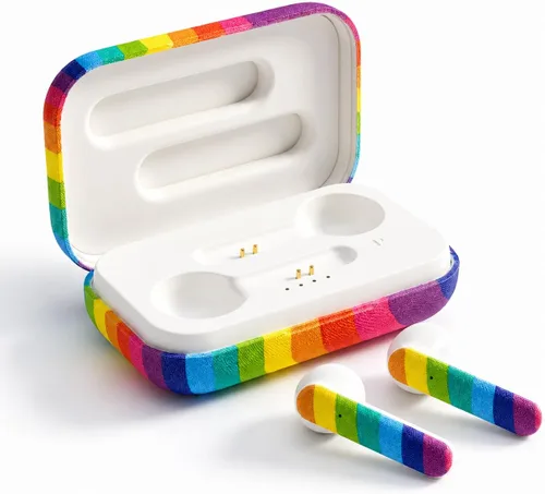 Auriculares Bluetooth inalámbricos verdaderos, auriculares con cancelación de ruido con micrófono y controles táctiles, funda de carga de batería de