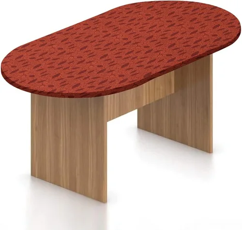 Mantel ovalado ajustable, de poliéster elástico naranja quemado, mantel ajustado con estampado de pétalos de flores de encaje victoriano, se adapta