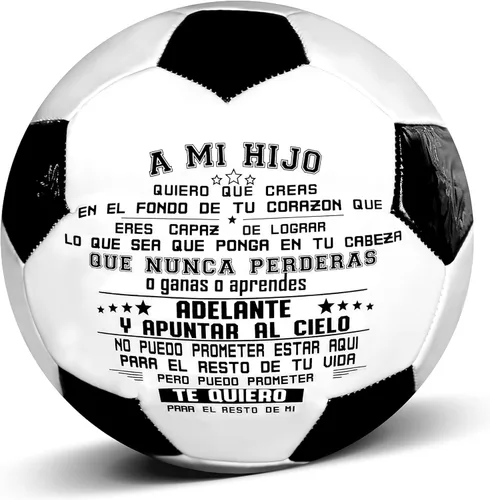 Balón de fútbol tradicional tamaño 5, regalos para hija, hijo, nieto, regalos de fútbol inspiradores personalizados y atractivos