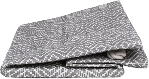 Miniatura 3 de DII Contenedor de almacenamiento de papel tejido, tejido de canasta de diamante, gris/blanco, grande