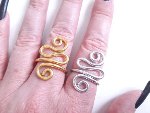 Miniatura 5 de Handmade Crochet Tension Ring ZigZag Wire Wrapped Knitting or Crochet Tool Crochet Gifts and Accessories Active