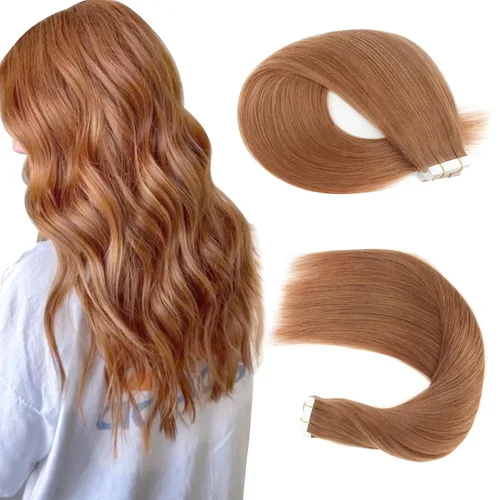 Miniatura 10 de Sassina Extensiones de Cabello Humano con Cinta Negro Azabache 12 Pulgadas 30g/paquete 20pcs Liso Sin Costuras Trama de Piel Extensiones de Cabello