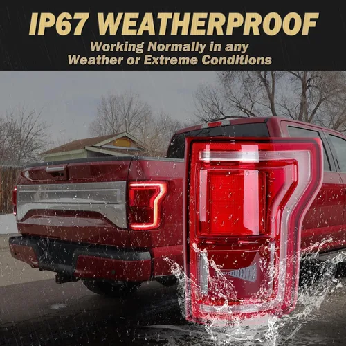 Miniatura 3 de Montaje de luz trasera LED Compatible con Ford F150 Raptor Lariat Limited Platinum King Ranch 2015 2016 2017 Lado del pasajero derecho Luz trasera