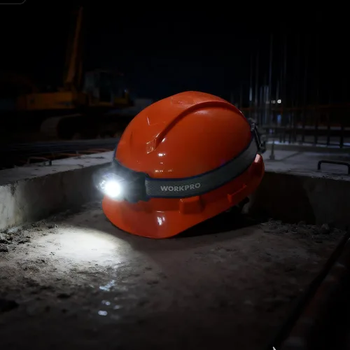 Miniatura 8 de WORKPRO Linterna frontal de trabajo recargable, lámpara de cabeza LED de 700 lm con sensor de movimiento, ángulo ajustable de 180° y largo tiempo