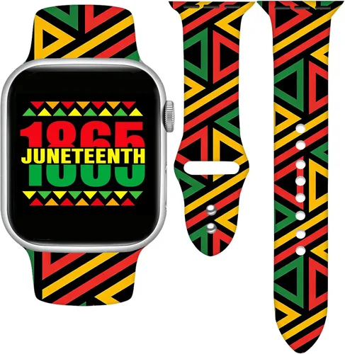 Miniatura 21 de Holidays - Correa de reloj compatible con Apple Watch de 38, 40, 41, 42, 44, 45 y 49 mm para mujeres y hombres, correa deportiva de silicona suave