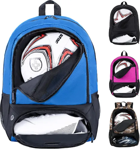 Miniatura 10 de Himal Outdoors - Bolsa de fútbol-mochila para fútbol, mochila para fútbol, voleibol y balonmano, bolsa deportiva con taco separado