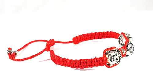 Miniatura 4 de Sequoia Pulsera ajustable roja de Buda ajustable con diseño de chakra de Buda ajustable