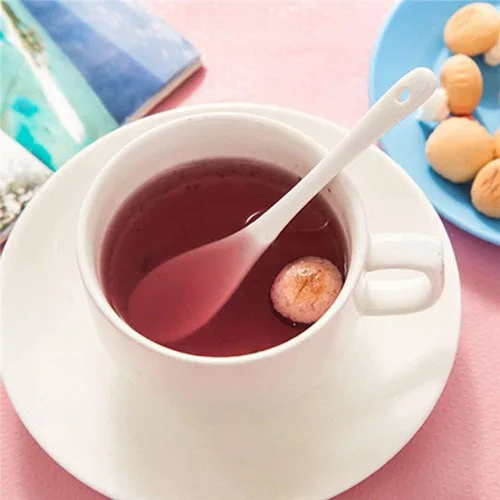Miniatura 2 de Misaso Cucharas de huevo de porcelana blanca, cucharas de cerámica, cuchara de café, cuchara de postre cuchara de servir