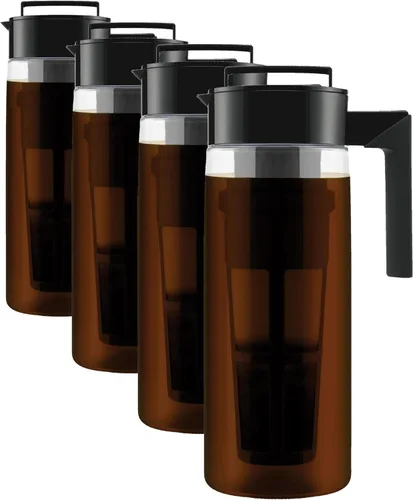 Miniatura 15 de Takeya Cafetera de café frío Tritan - Jarra hermética con tapa sin fugas - Cafetera de café frío sin BPA con mango de silicona - Jarra apta