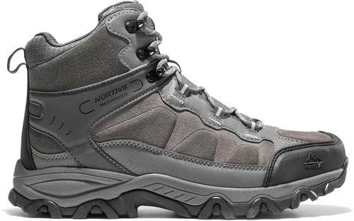 Miniatura 10 de NORTIV 8 - Botas de senderismo impermeables para hombre, zapatos de montañismo ligeros para exteriores