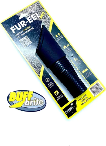 Miniatura 6 de Buff Brite Herramienta de aseo para mascotas Fur-EEL FANG PRO removedor de pelo para gatos y perros, color negro
